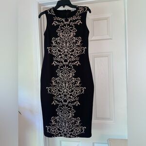 New form fitted black dress